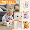 Electric Plush Simulation Of Cats Wagging Their Tails And Walking, Simulation Of Meows, Children's Toy Dolls(The Color Of The Bell Is Random)