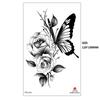 Black Butterfly Owl Sunflower Set Water Transfer Simulation Temporary Tattoo Sticker