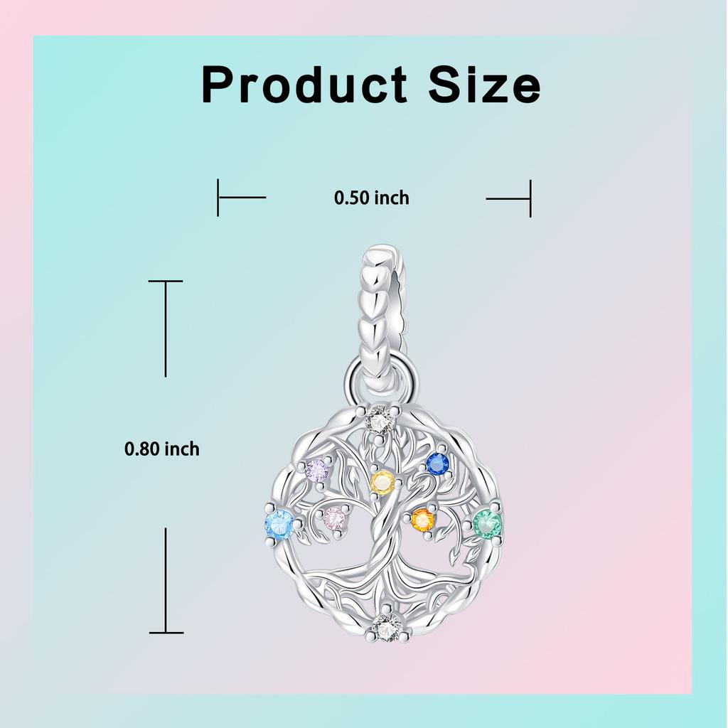 Kupfer Familienanhänger Goldener Lebensbaum Kreuz Hohlanhänger Passend für 4mm Lochdurchmesser Armbänder Frauen DIY Schmuck Geschenk