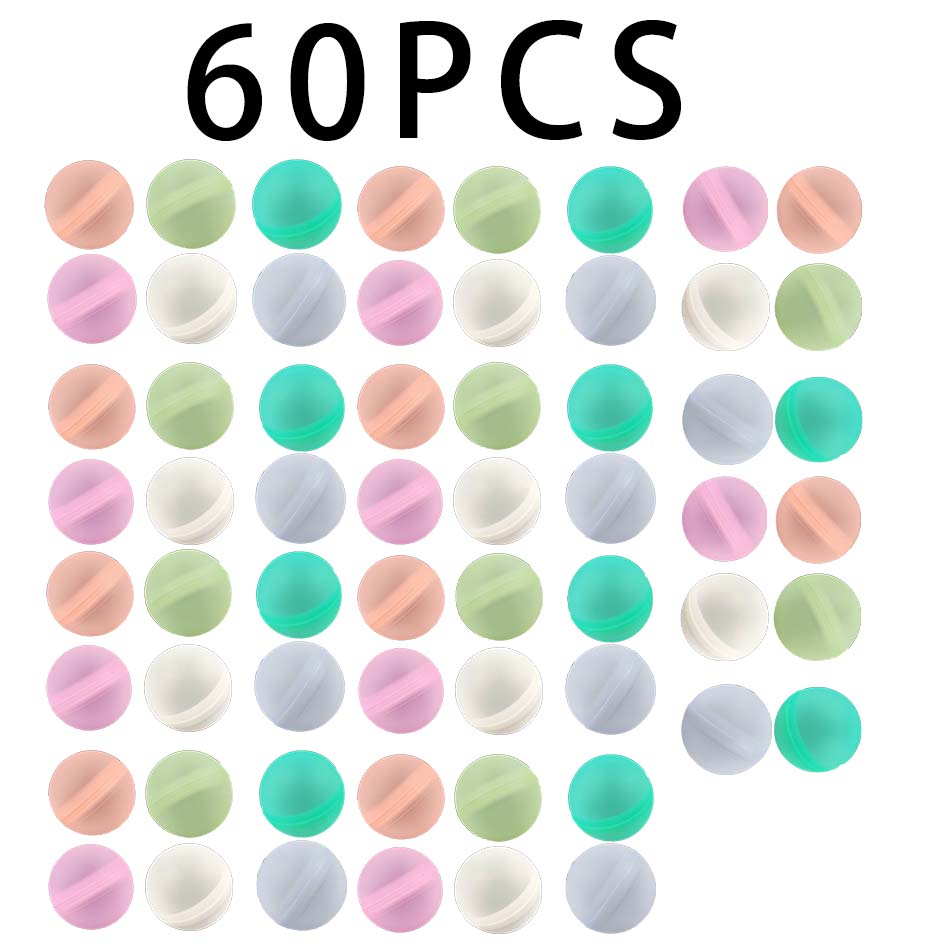 6-60Pcs Reusable Water Balloons Quick Fill Self Sealing Water Bomb For Summer Games Children'S Adult Outdoor Activities Toy Gift