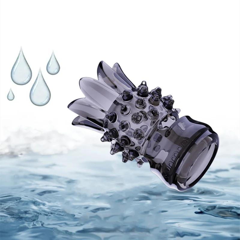 Penis Extender Sleeve Reusable Condoms TPE Glans Spike Dick Enlargement Cock Ring Erection Erotic Sex Toys for Men 18+