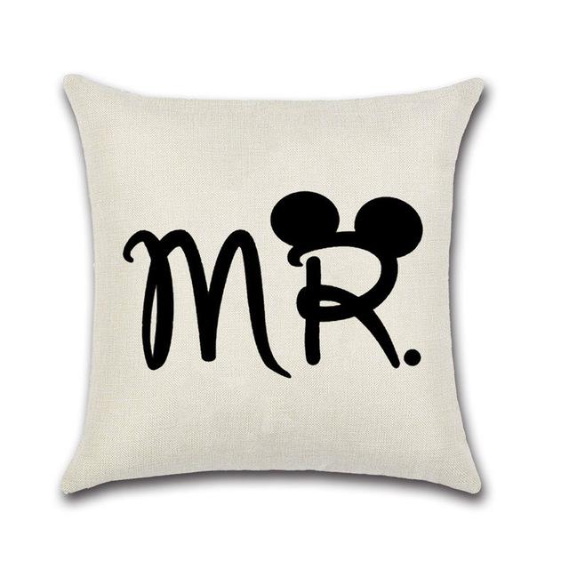 Valentine'S Day Pattern Decorative Pillowcases Couple Cotton Linen Throw Pillow Case Pillowcase Kussensloop Almohada Zt236