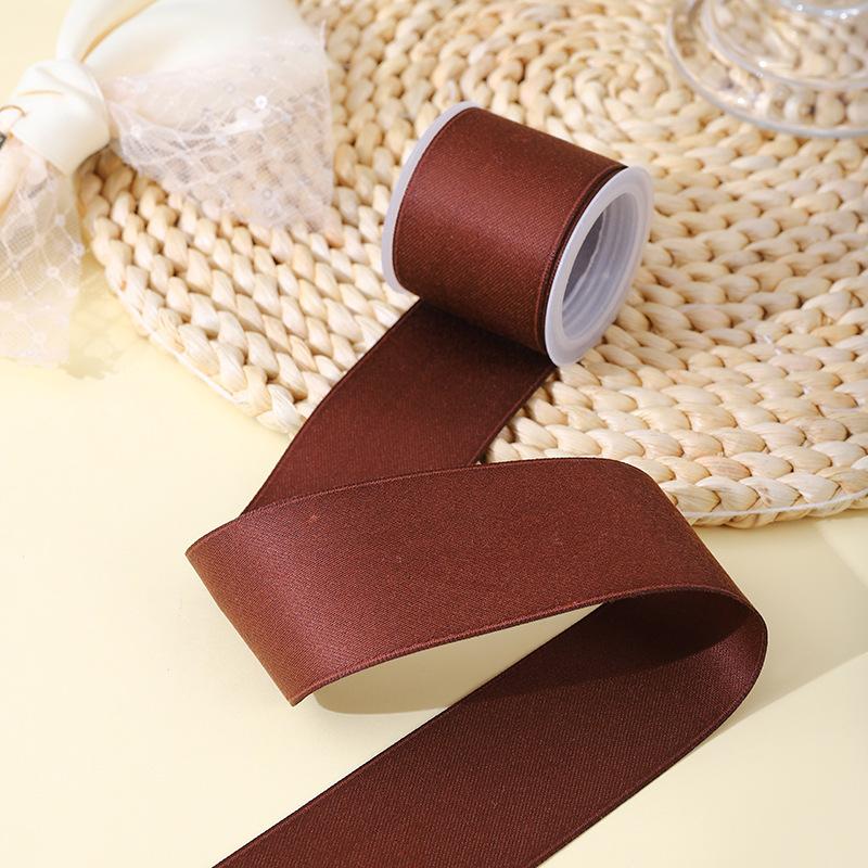 Double-Sided Matte Webbing Thickened Polyester-Cotton Jewelry Trophy Decorative Accessories Bow Colored Ribbon
