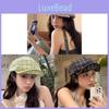 Retro Plaid Beret Hat For Women Spring Summer Sunshade Breathable Korean Style