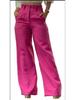 2024 Autumn Women's High Waist Wide-Leg Pants: Drapey, Slimming, Casual 2-Button Trousers