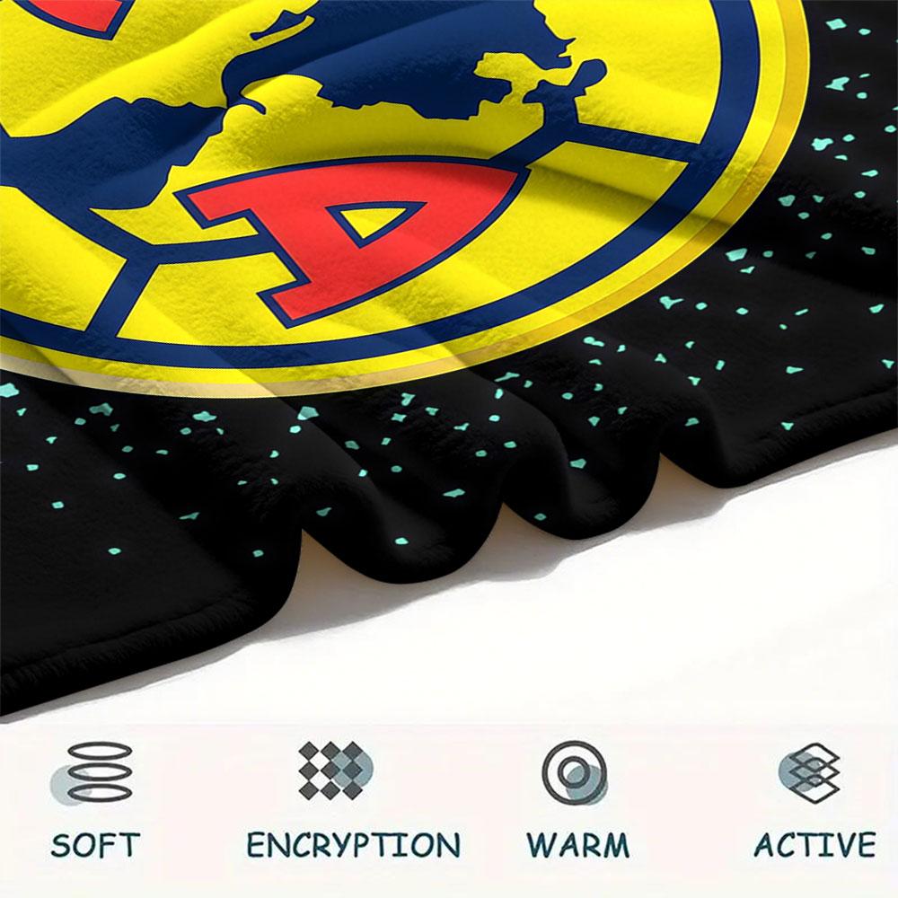 1PC Club America Patterned Flannel Blanket Suitable For All Seasons for Home Decor Warmth and Comfort Gifts Holiday Present