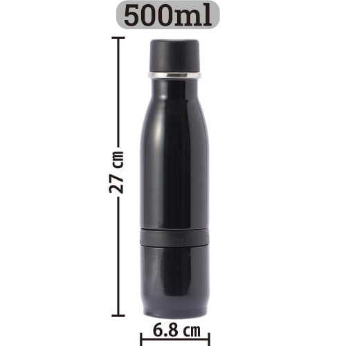 GU-02 Join Vacuum Insulated Bottle 300ml + Tumbler 200ml Stainless Steel Water Bottle My Bottle Connect Bottle Large Capacity 500ml