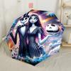Nightmare Before Christmas Automatischer Regenschirm mit 8 Speichen Langlebiger Kunststoff & Eisen Reiseutensil Eleganter Damenregenschirm Spirituelles Geschenk