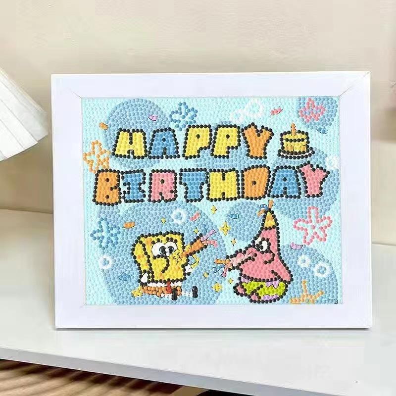 17 * 22Cm Cartoon Diamond Painting Children'S Puzzle Handmade Diy Year Of The Horse Living Room Sticker Decorative Painting