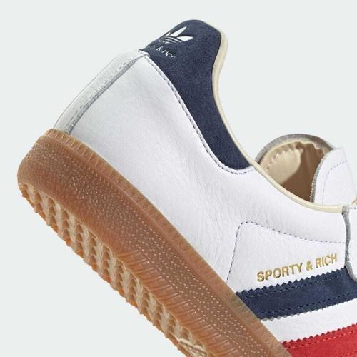 Sportowy bogaty adidas Originals Samba OG Cloud White Night Indigo (Mężczyźni) IH8338