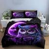 Mystical Owl and Moon Art Bedding Duvet Cover Set  (1*Duvet Cover 2*Pillowcases, Without Duvet Insert)
