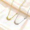 Simple Stainless Steel Inlaid Zircon Chain Necklace Wind Versatile Collarbone Chain Female Nc-784