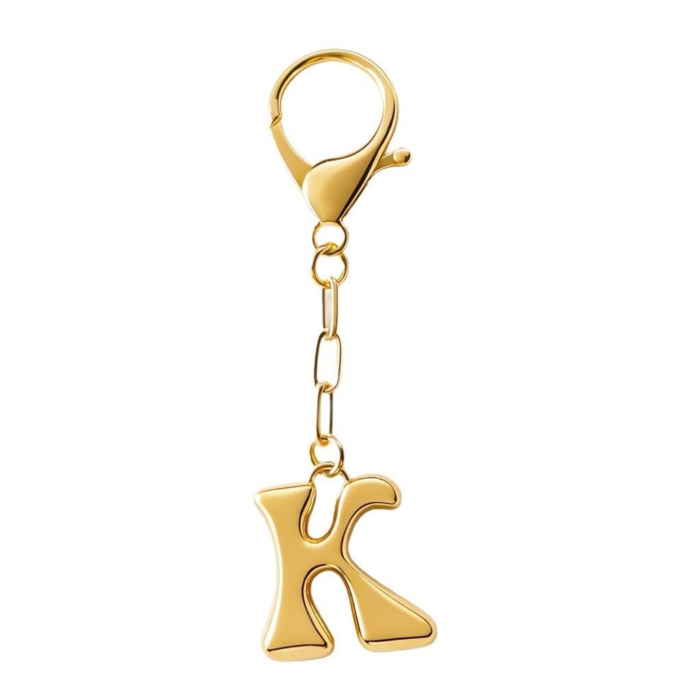 Metal Capital Letter Key Chains Bubble Letter Initial Letter Key Chains Alphabet Key Chains  Women