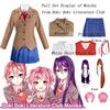 Παιχνίδι Doki Literature Club Natsuki Cosplay Sayori Yuri Monika Κοστούμι Cosplay Σετ Περούκας Σχολική Στολή Κορίτσι Γυναίκες Κοστούμια