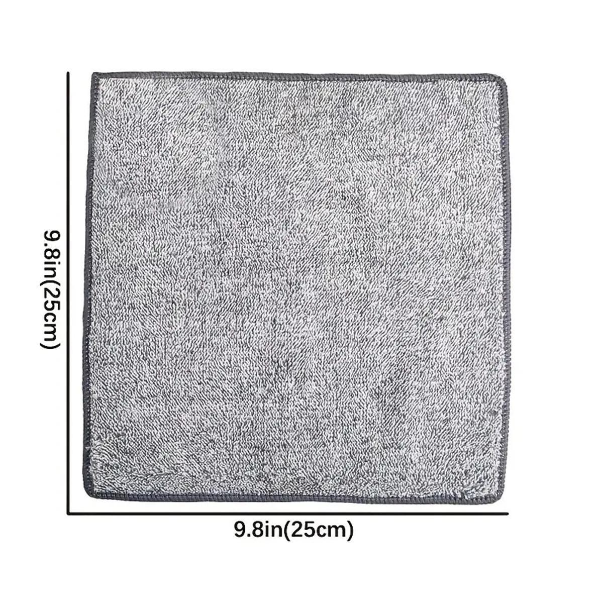 

Серветка для посуду з бамбукового вугілля: Щільний, безмасляний, безворсовий, водопоглинаючий кухонний рушник і губка для чищення. 1 piece, 25*25cm