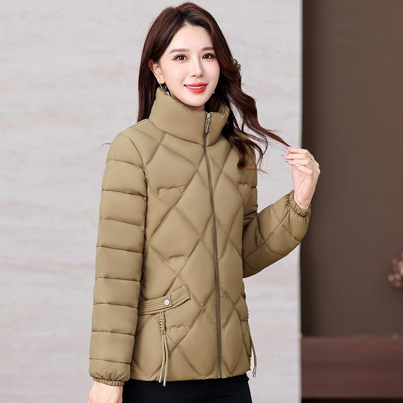 Winter Clothes Small Mother Clothes Short Thickened Down Cotton Clothes Medium Old Man Large Size Jacket Warm Stand-up Collar Cotton Clothes