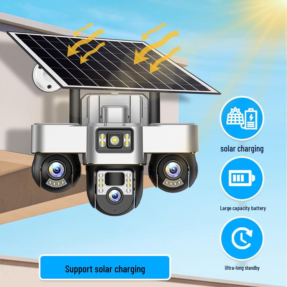Abu Lion 4G Solar-Powered Outdoor Camera, Waterproof, 360° Coverage, Remote Monitoring