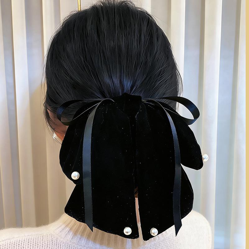 Velvet Bow Claw Clip for Women - Elegant and Sweet Hair Accessory 2025