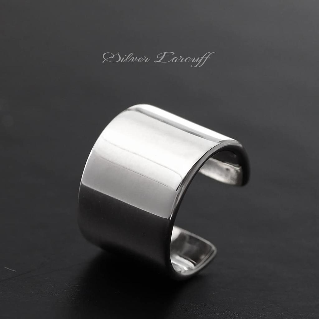 [Brand Name: 2PIECES] Silver Ear Cuff, Men's Simple Accessory, Sold Individually (pi0554)