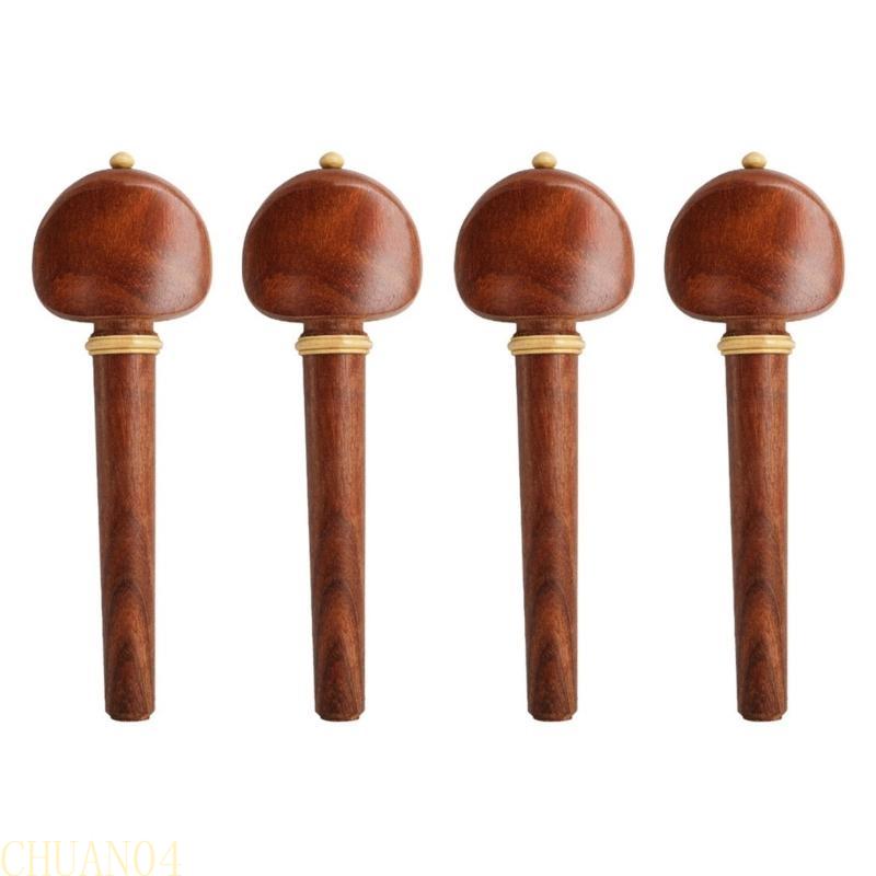A1A2 4Pcs Cello Pegs Mahogany Tuning Pegs Musical Instruments Cello Replacement Parts Cello Tuner Pegs Mechanic Part