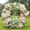 Avocado Green Balloons Garland White Pastel Yellow Gold Latex Balloon Arch Wedding Anniversary Baby Shower Jungle Theme Decor