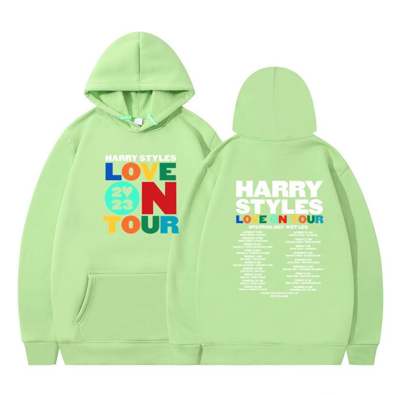 SS26 New Arrivals: Harry Styles Print Unisex Loose Casual Fleece-Lined Hoodie