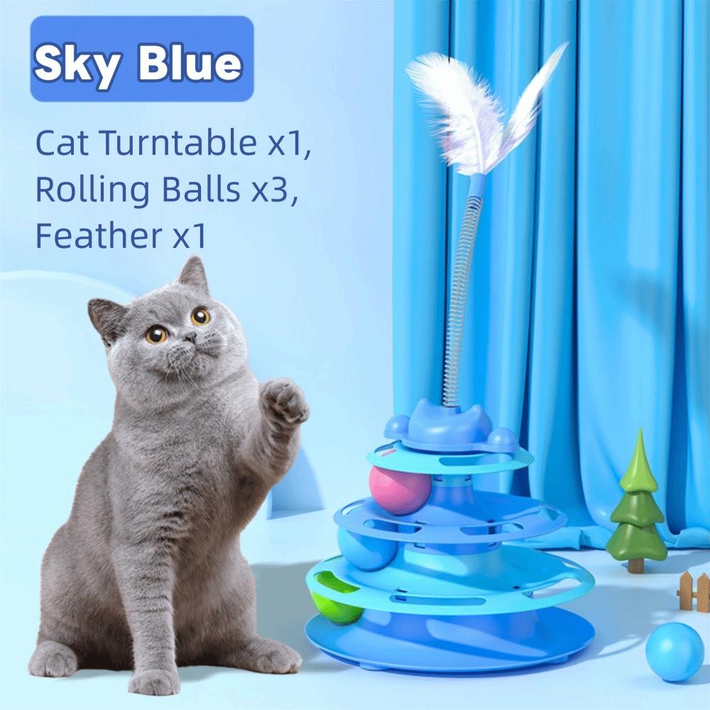 Physical Exerciser Kitten Toys 3 Layer Pet Plaything Fun Puzzle Game Cat Toy Tower  Multi-Cat