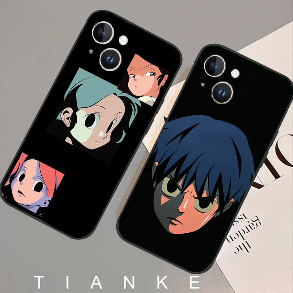 A-AOKIZY Animation Art Phone Case For IPhone 17 Air 16 15 14 13 Pro Max 11 12 Black Silicone Cover
