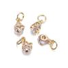 10Pcs/lot Alloy Gold Silver Color Rhinestone Hearts Charms For Earrings Necklaces DIY Love Charms Jewelry  Making Accessories