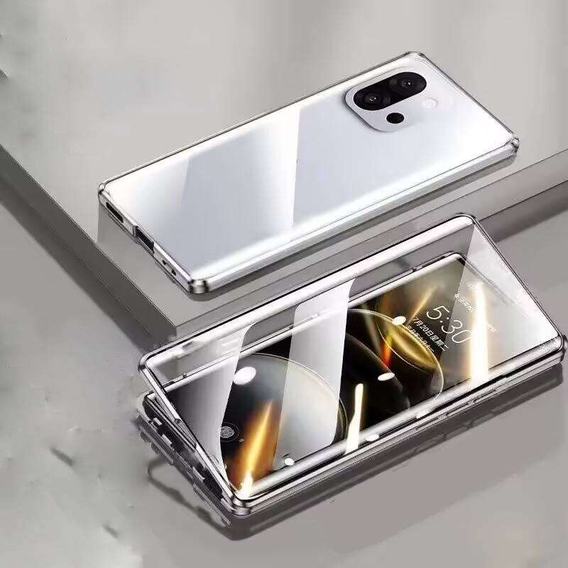 

Magnetic Case for OnePlus 13T 13 12 Ace5 Pro with Metal Frame Double Sided Tempered-Glass Full Lens Protection Cover Phone Bumpers OnePlus 13T
