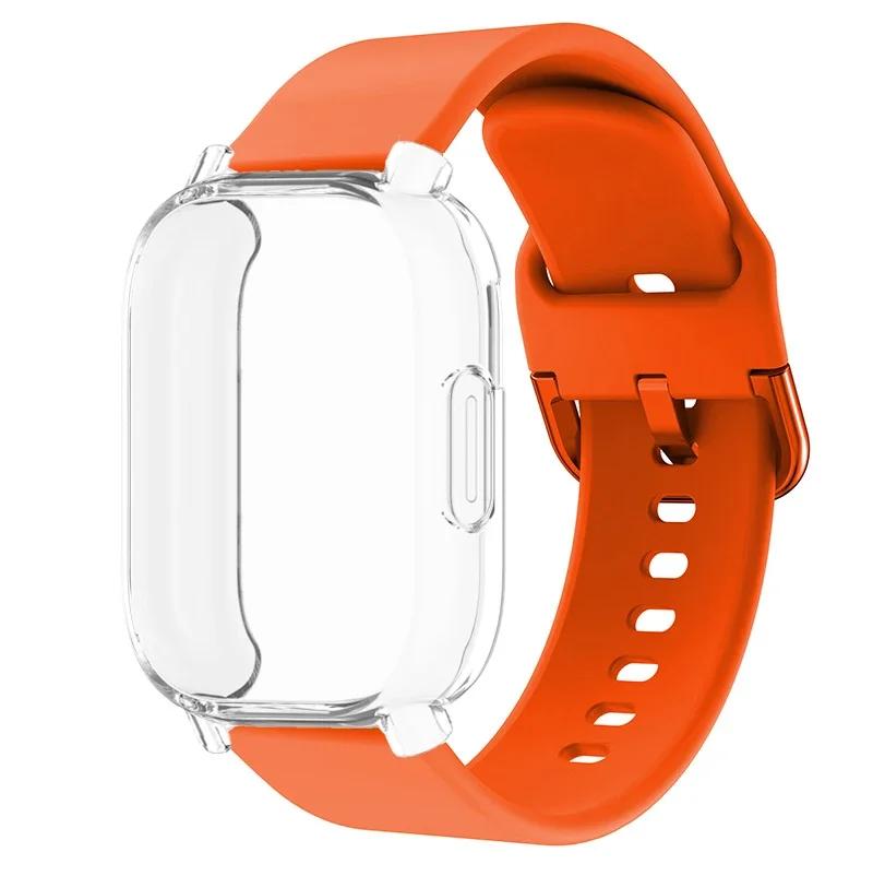 22mm Silicone Strap With Case For Xiaomi Redmi Watch 5 Active Lite Smart Watch Wrist Band TPU Case For Redmi Watch 5 Active Lite