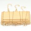 3 In 1 12 Zodiac Signs Necklace Set Retro Alphabet Symbols With Diamonds Jewelry Set