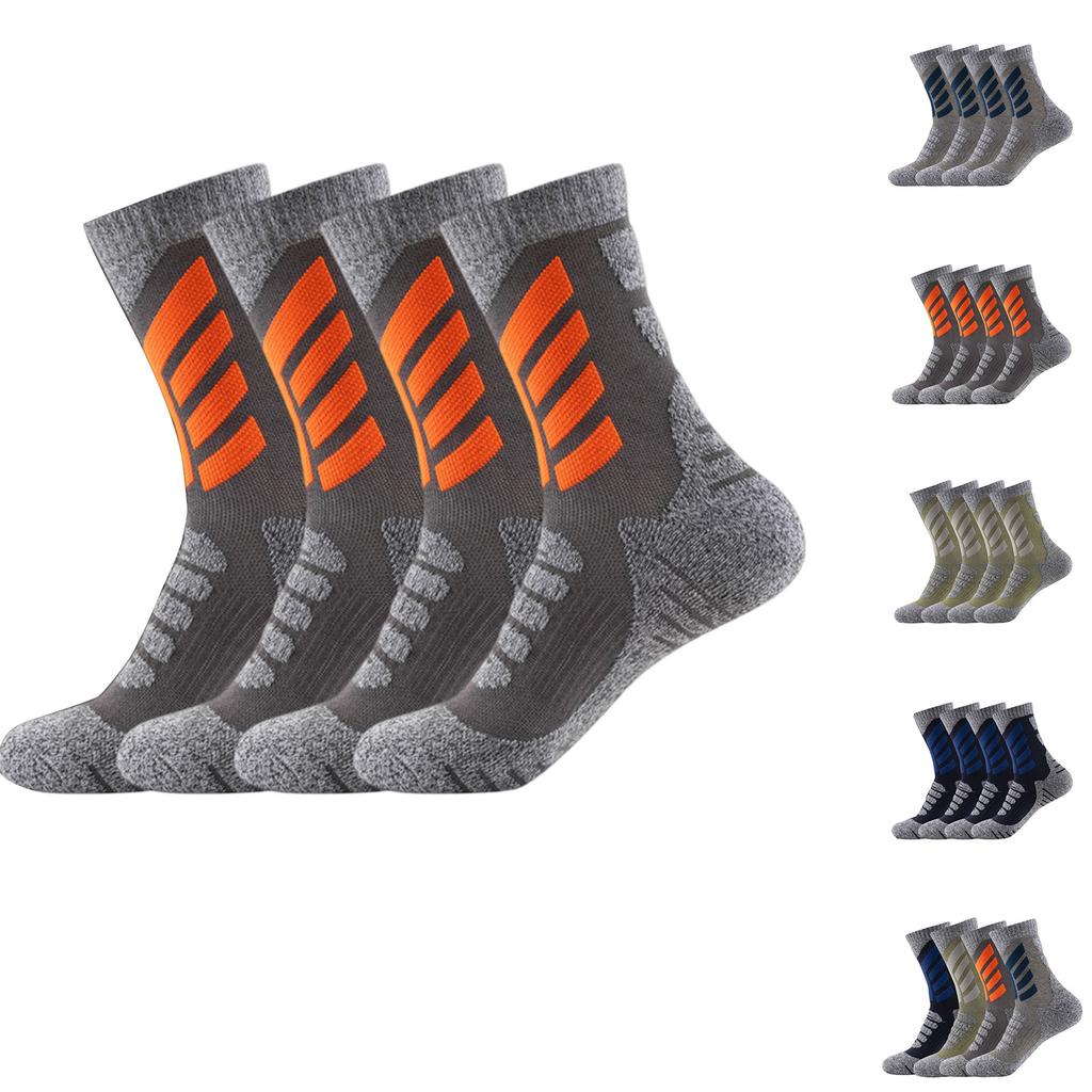 Men's Stretchy, Comfortable, Breathable Sports Socks Set Of 4 Pairs