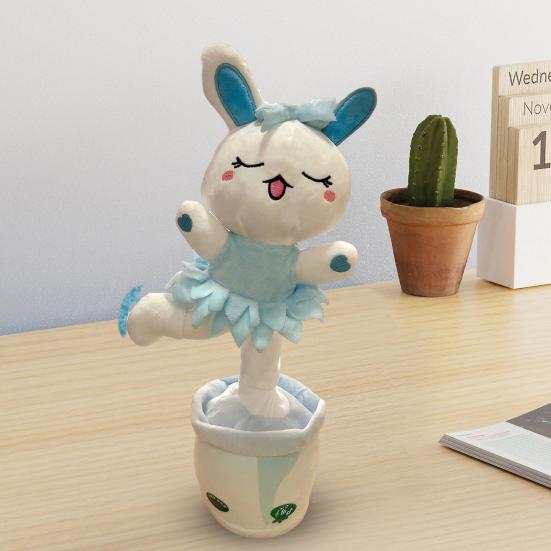 Electric Dancing Sunflower Toy Repeats What You Say Recording Singing Plush Potted Flower Toy Toddlers Educational Interactive Plushie Musical Toy