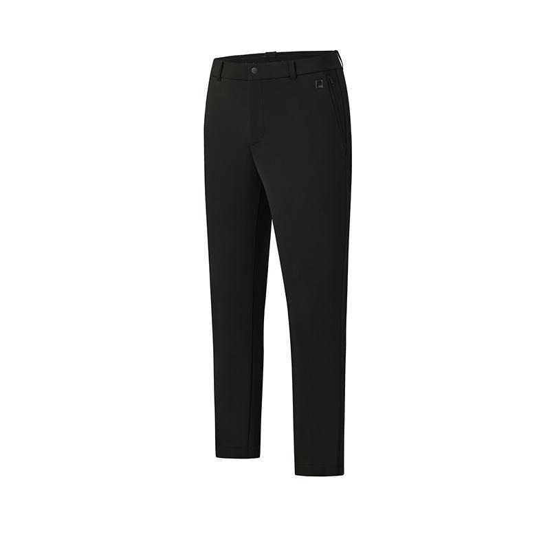 FILA Golf Series Comfortable Fleece Lined Warm Casual Knit Sports Pants Men Bottoms Deep-Black A11M545602FBK