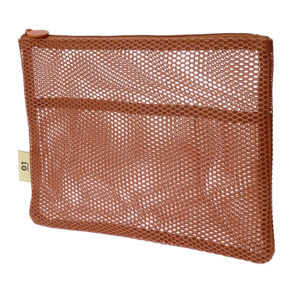 Flat Pouch A5 Mesh Collection Marks Brown MSH-PO06-BR