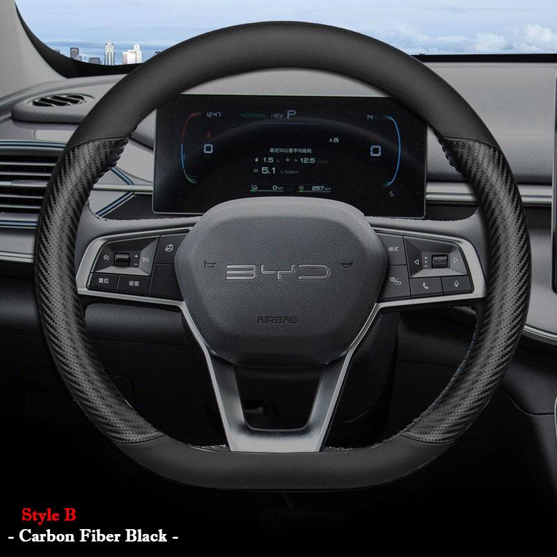 For BYD KING 2022 2023 2024 2025 Ultra thin leather Car Auto Steering Wheel Cover Anti Slip Special Protective Accessories