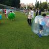 Red and Blue Inflatable PVC Bumper Ball for Kids – Zorb and Impact Toy Ball