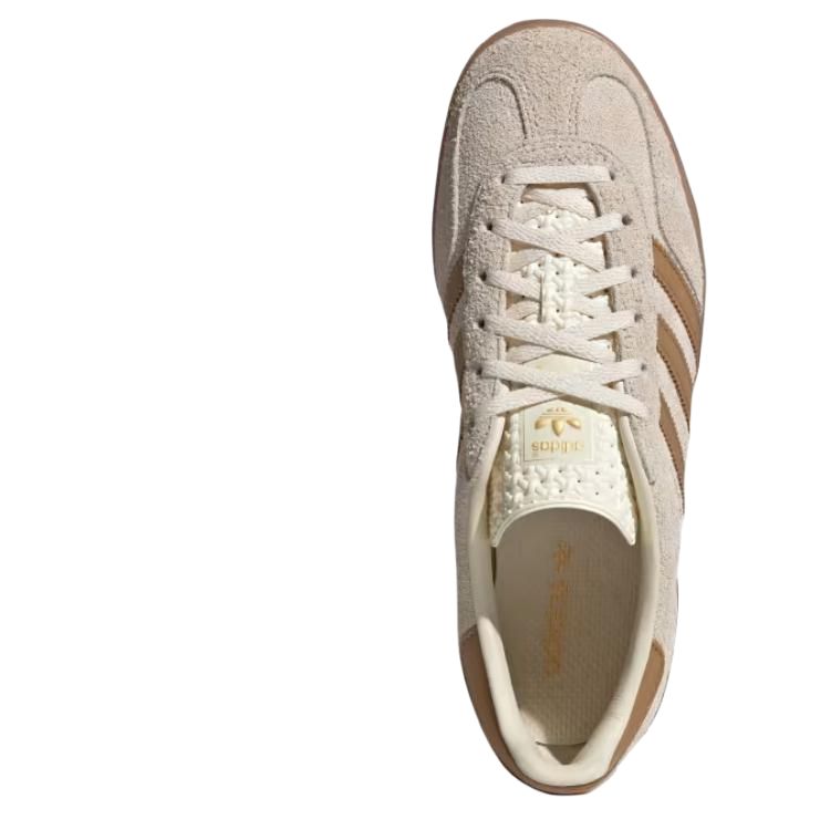 adidas Gazelle Indoor Wonder White (Mulheres) Tênis Feminino Mesa Gum JR2726