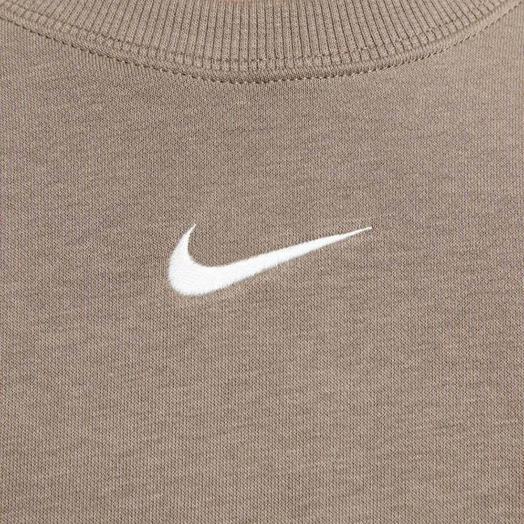 Nike Sportswear Phoenix Fleece Pullover Long Sleeve Sweatshirt Women Tops Brown DQ5752-233