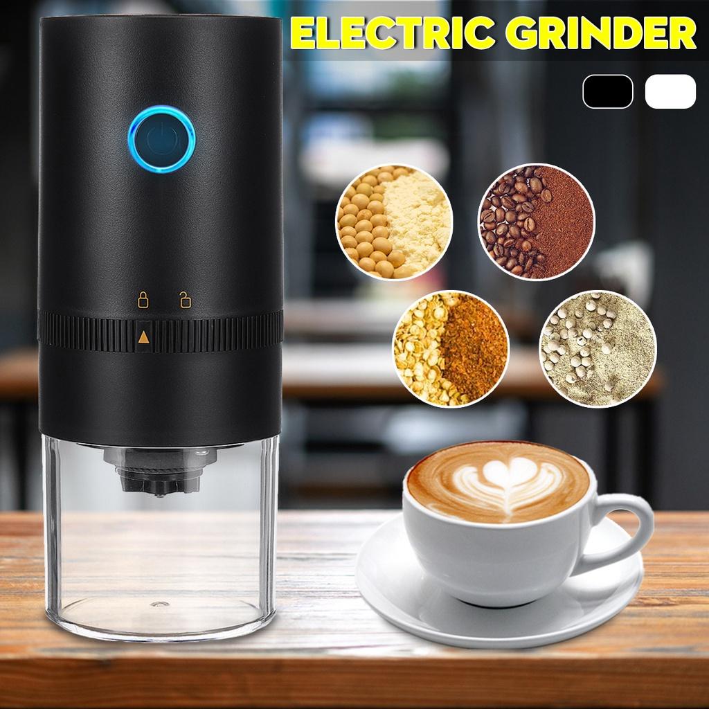 Electric Coffee Grinder Cafe Automatic Coffee Beans Mill Espresso Coffee Machine Maker for Travel Home Portable USB Rechargeable 13W 1250 mAh