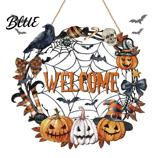 Indoor Outdoor Fall Decor Halloween Door Sign for Porch Cute Ghost Scarecrow Dwarf Hanging Wall Harvest Decorations Plaque Rustic Farmhouse