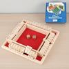 Wooden Shut The Box Game 2-4 Player Shut The Box-Dice Board Game Educational Math Puzzle Board Game for Families and Parties
