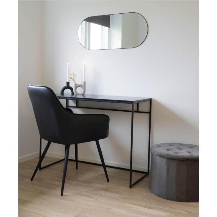 Oval Mirror - House Nordic - 35x80 Cm - Steel - Black - Scandinavian Style