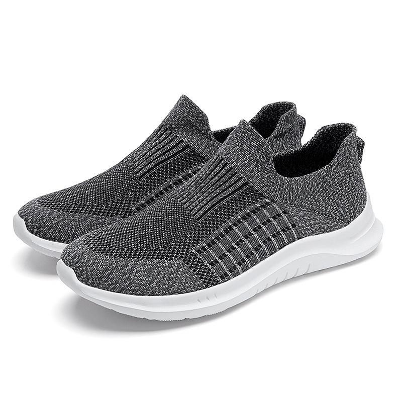 

Men s shoes waterproof socks spring trend breathable running shoes lightweight mesh large size sports shoes size 46 чорний колір сірий