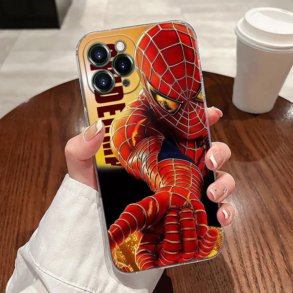 

The Avengers Spiderman Marvel Transparent Phone Case For iPhone 17 Pro Max 17E 11 12 13 14 15 16 Pro Max Plus 17 Air 16E 7 Cover iPhone 7