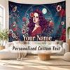 Benutzerdefinierte Namens-Wandbehang-Tapisserie, Lana Del Rey Dekorative Hintergrund-Tapisserie für Wohnheim, Zuhause