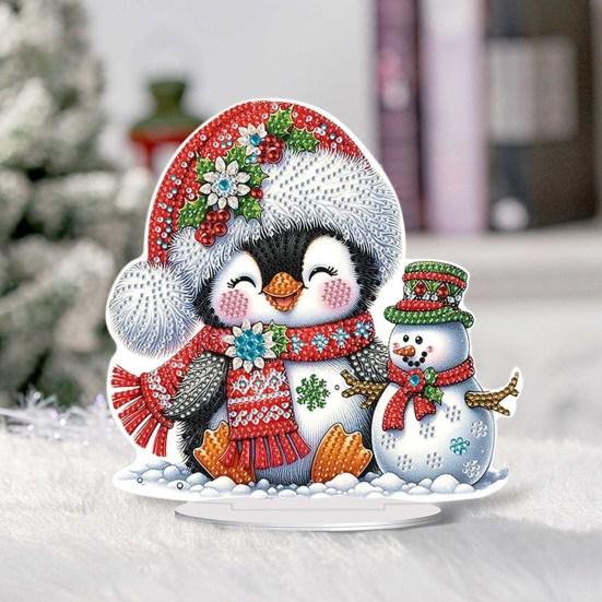 

Yousheng Christmas DIY настольный комплект для рисования искусственными алмазами горный хрусталь снеговик/дом живопись ремесло стоячая картина из драгоценных камней украшение стола A