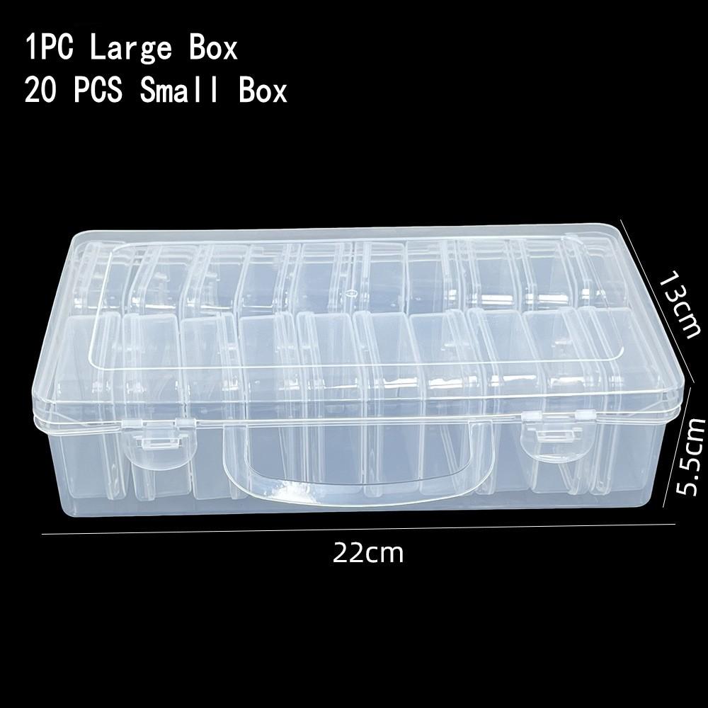 Small Bead Organizers Plastic Storage Boxes Mini Clear Bead Storage Transparent Boxes with Hinged Lid and Rectangle Clear Craft