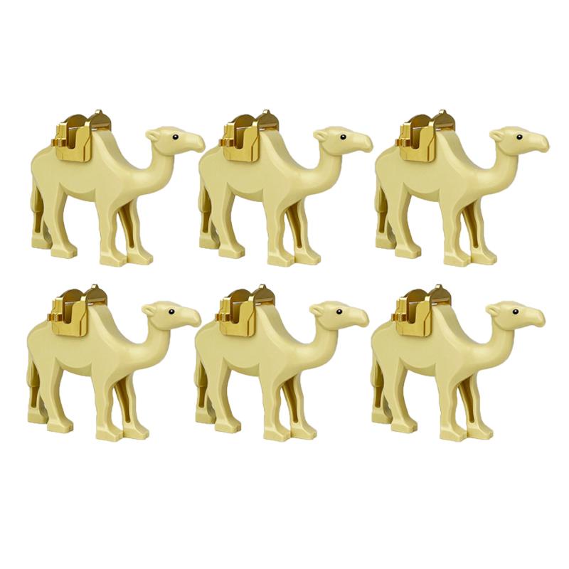 Medieval Military Building Blocks Cavalry Army Horse Animal Elephant Camel Wolf Crocodile Brick Toy Accessories S003